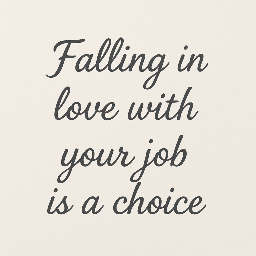 How I Train Myself to Fall in Love With My Job (Again and&nbsp;Again)