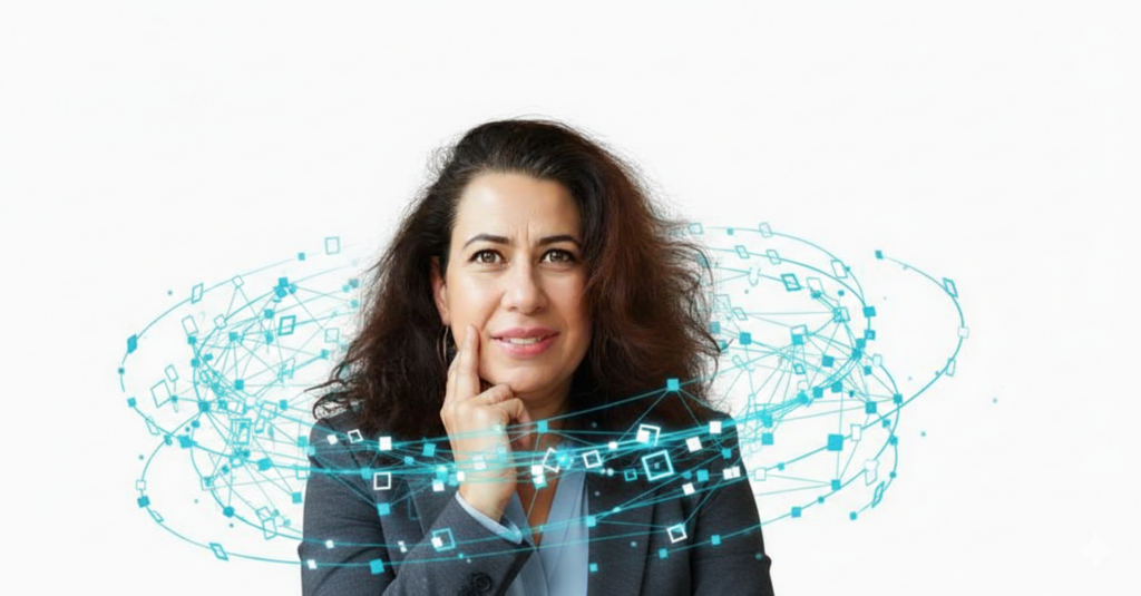 Visualizing the "Hybrid Network": the secret sauce for women's leadership success.